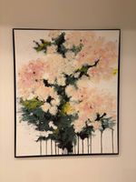 Tableau contemporain – « Rosier sauvage » – Artiste suisse