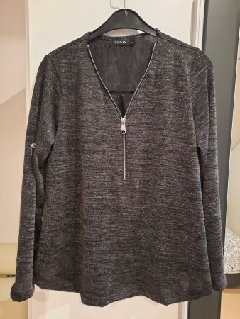 Damen Pullover, schwarz, Gr. S