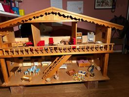 Puppenhaus Holz mit Möbeln & Zubehör