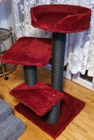 Katzenbaum Nico rot Outdoor mit Hochbett Fabrikneu