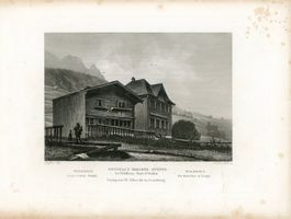 Wildhaus - Zwinglis Geburtshaus, Stich v. Rüdisühli, sc.