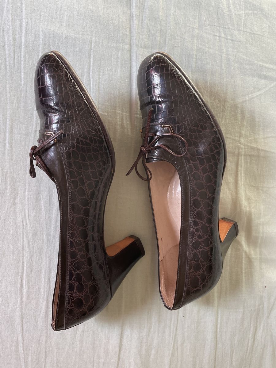 Damenschuhe: Authentic 1950s crocodile-embossed leather vintage loafer-st – Gebraucht aus Zürich von MISSYS-WONDERBAG 2