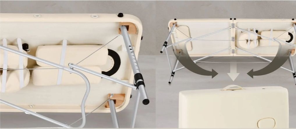 Kosmetik-& Massageliegen: 2 Zonen Massageliege beige – Neu (gemäss Beschreibung) aus Rotkreuz von NextChance 1