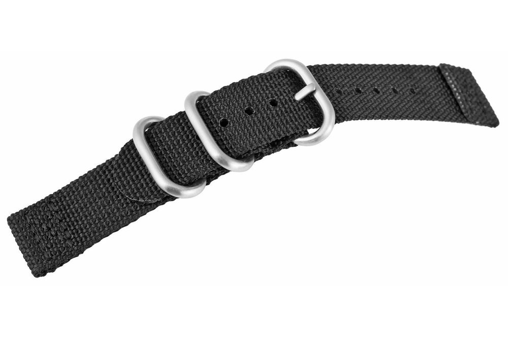 Nato Uhrenband Nylon 22mm schwarz Neu 1