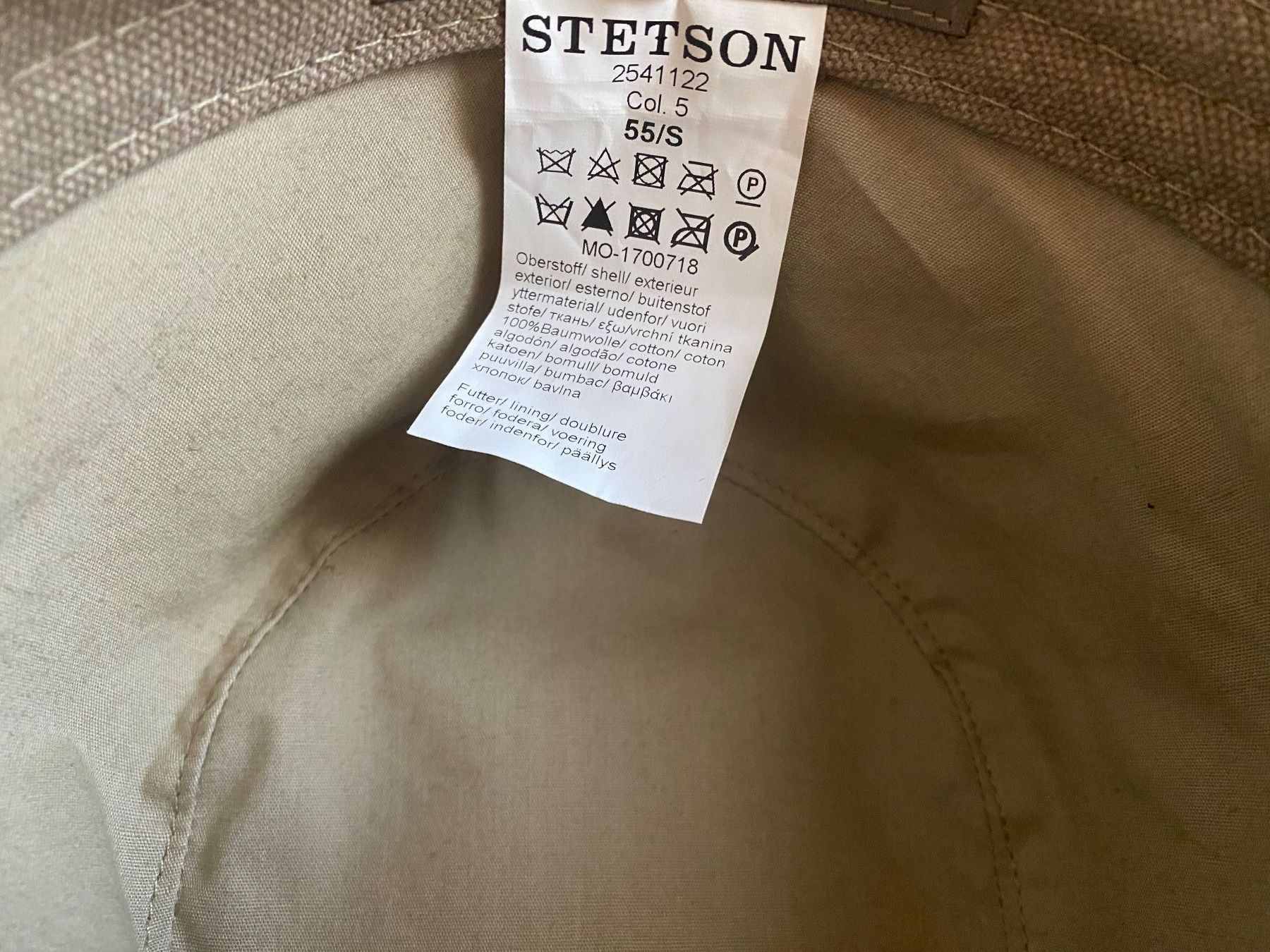 Stetson Copricapi, berretti & cappellini: Hut STETSON Gr.55/S 100% Baumwolle – Usato da Bösingen venduto da Trigusik 5