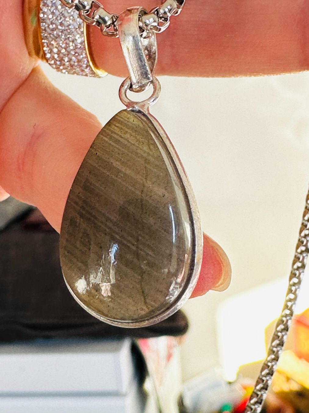 Catenine: Labradorite necklace – Nuovo e nell'imballaggio originale da Genève venduto da AGBERG 9