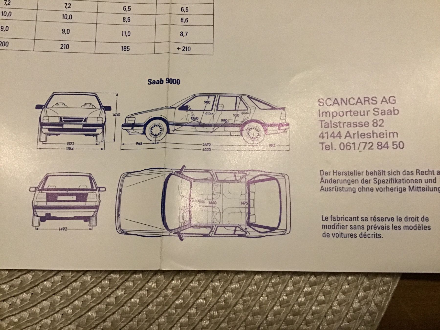 Saab Dokumente: Saab Preisliste gültig ab 1.9.1986 – Gebraucht aus Scherzingen von Starseller62 4