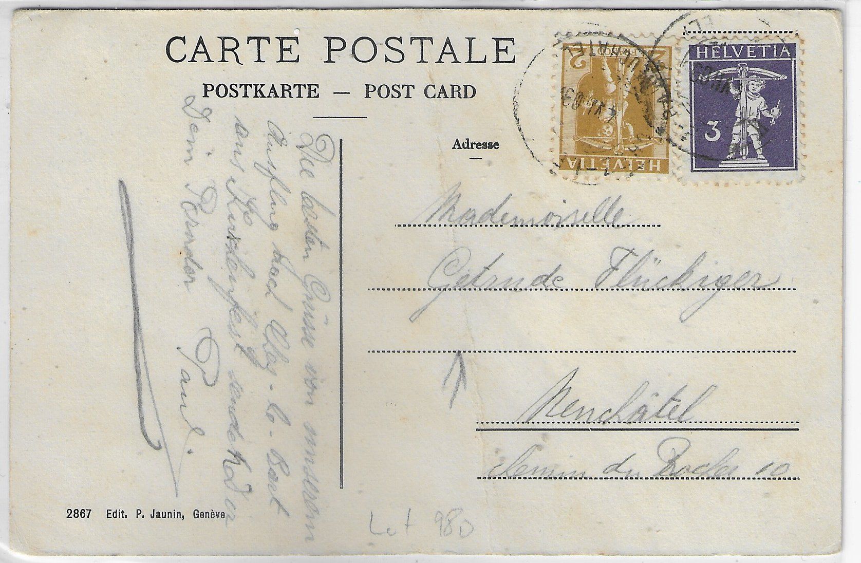 Cartoline postali: Chez-le-Bart - Place du village - animee – Difettoso da Ettingen venduto da Kartenplanet 1