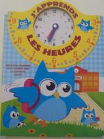 " j'apprends les heures " livre en carton épais, TBE