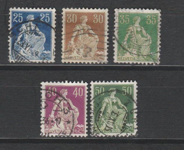 Alle Briefmarken: Helvetia mit Schwert 1908 – Gebraucht aus Castiel von mc2017
