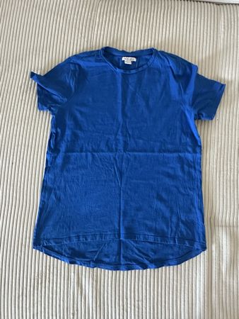 Blaues Sommer T-Shirt Damen Gr. S-M, leicht & luftig, top Zu
