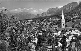 Chur (GR) Blick von der Martinskirche gegen