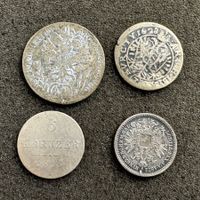 Lot Kreuzer Österreich Silber - 4 Münzen