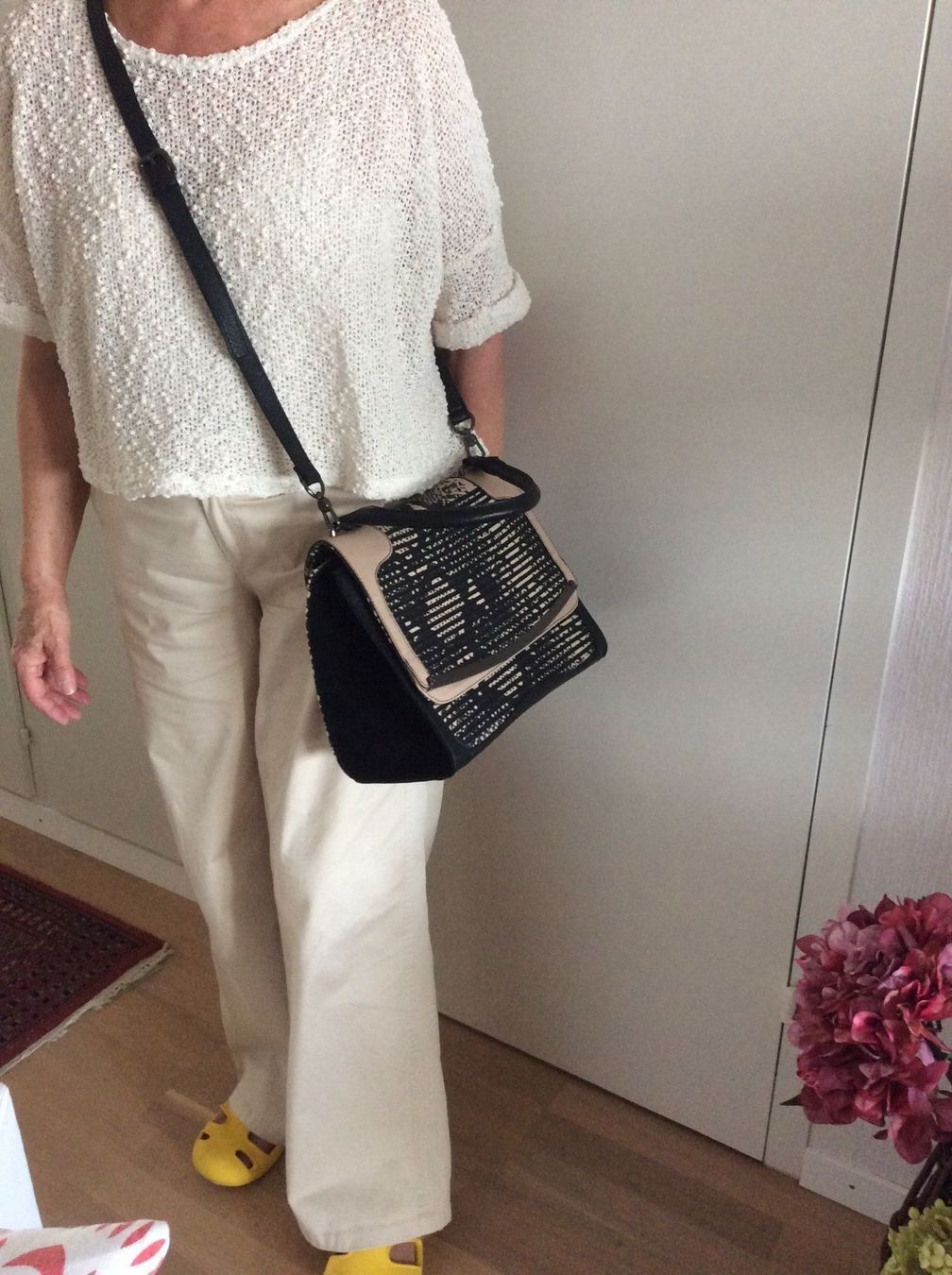 Borse da donna: Handtasche, schwarz/beige, Lederoptik – Nuovo (secondo la descrizione) da Lausanne venduto da Ulpet 1