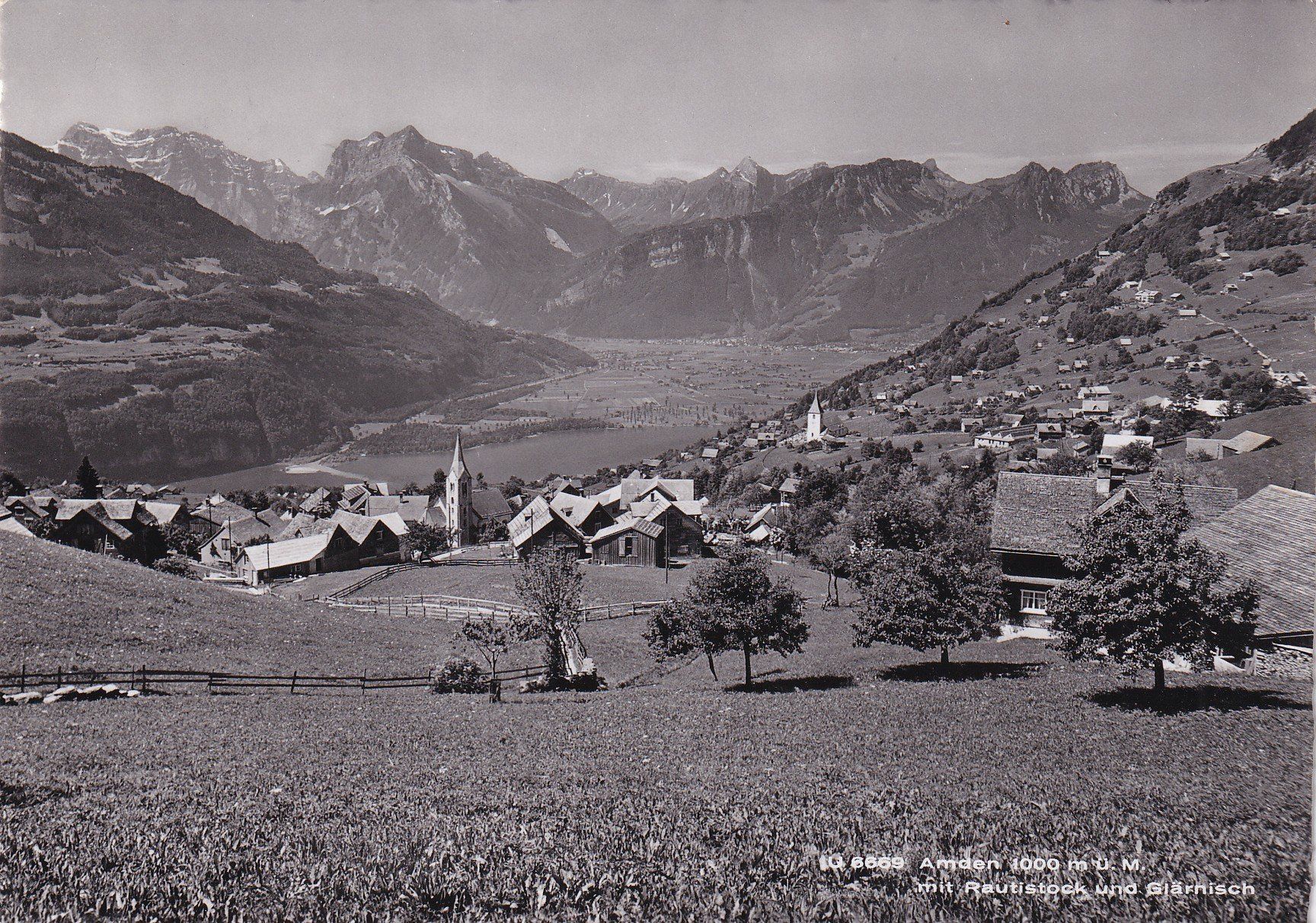 Cartoline postali: Amden mit Rautistock und Glärnisch  1956 – Usato da Cormoret venduto da Pascalll2001