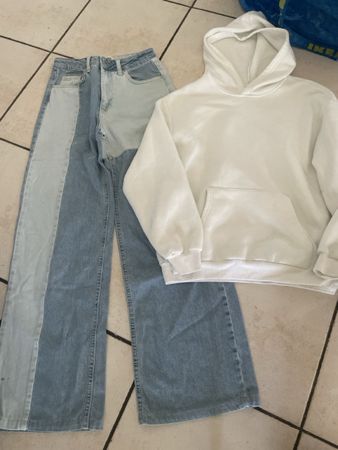 Tally Weijl Jeans Gr.34 mit weissem Hoody  🦋 