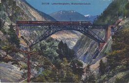 24728   Lötschbergbahn,  Bietschtalviadukt.
