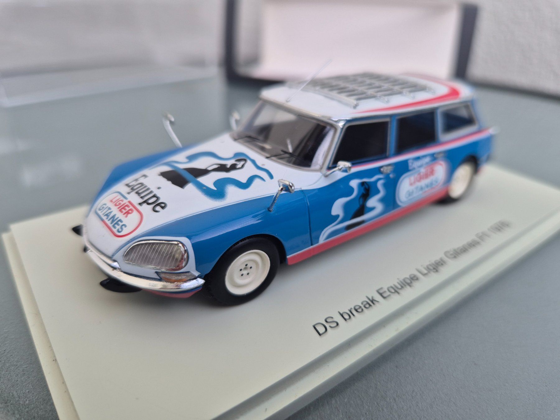 Citroën Modellini d'auto: Citroen DS Break Ligier-Gitanes 1976 Spark – Nuovo (secondo la descrizione) da Oberbuchsiten venduto da laffite54