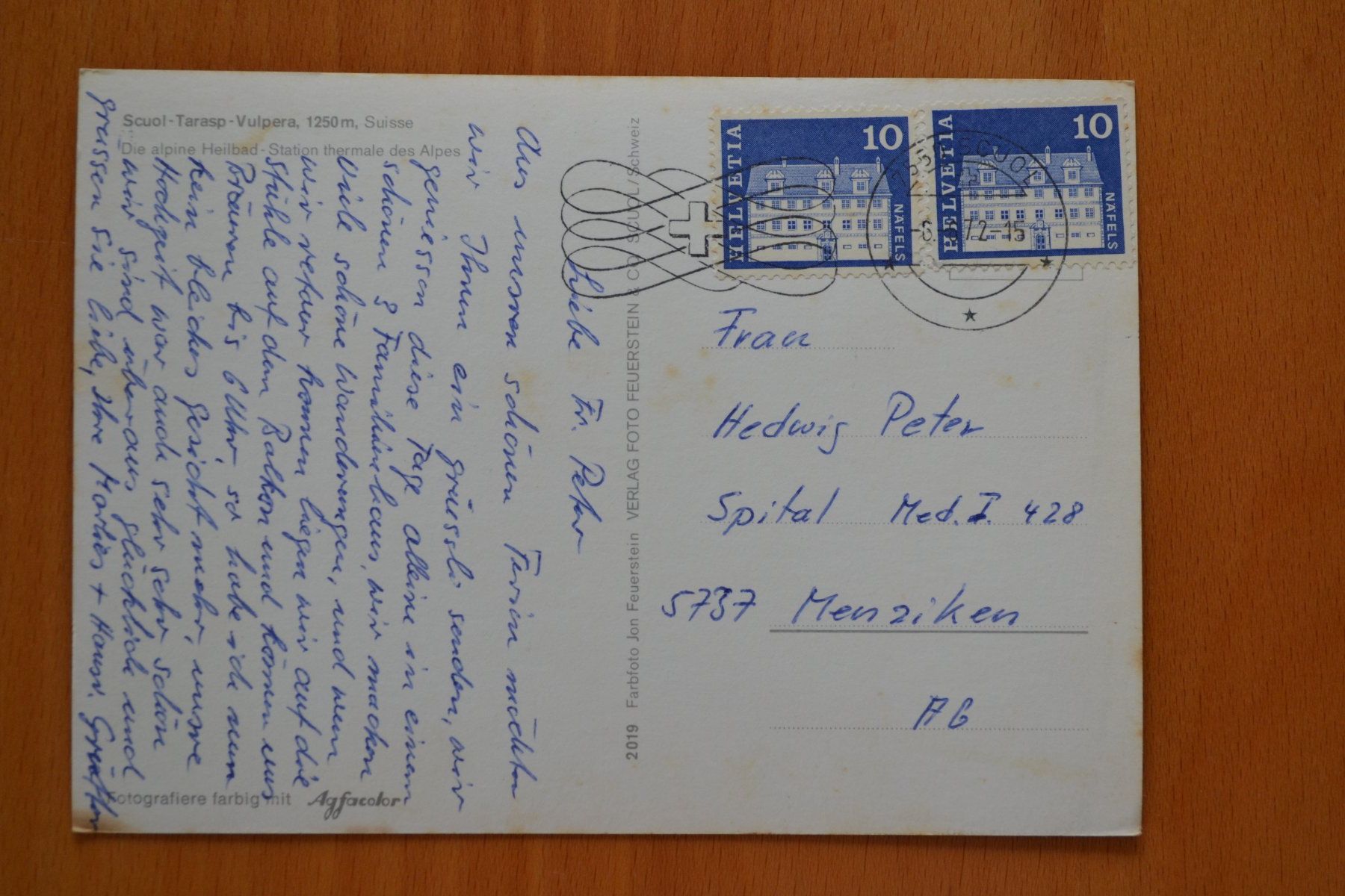 Cartoline postali: AK Scuol-Tarasp- Vulpera GR – Usato da Beinwil am See venduto da kajak55 1