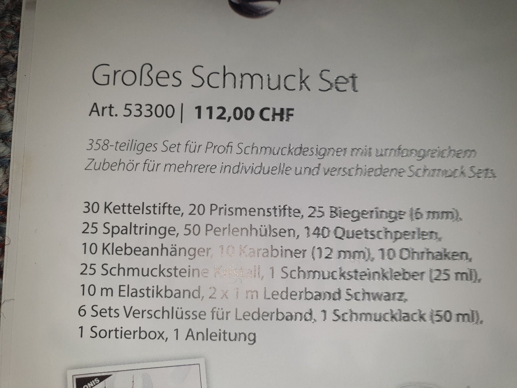 Gonis Kit bricolage: Gonis Grosses Schmuck Set 53300 NEU – Nuovo e nell'imballaggio originale da Killwangen venduto da KIANA08 2