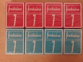 Fontaine playing cards, 4 aquaberry and 4 rasberry (Rare) +1