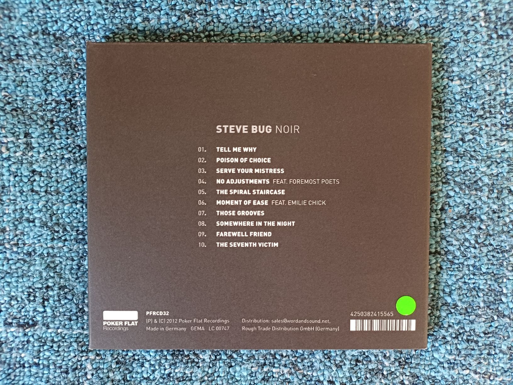 CD: Steve Bug "Noir" CD digipak  – Nuovo (secondo la descrizione) da Begnins venduto da Drastic-Sound 1