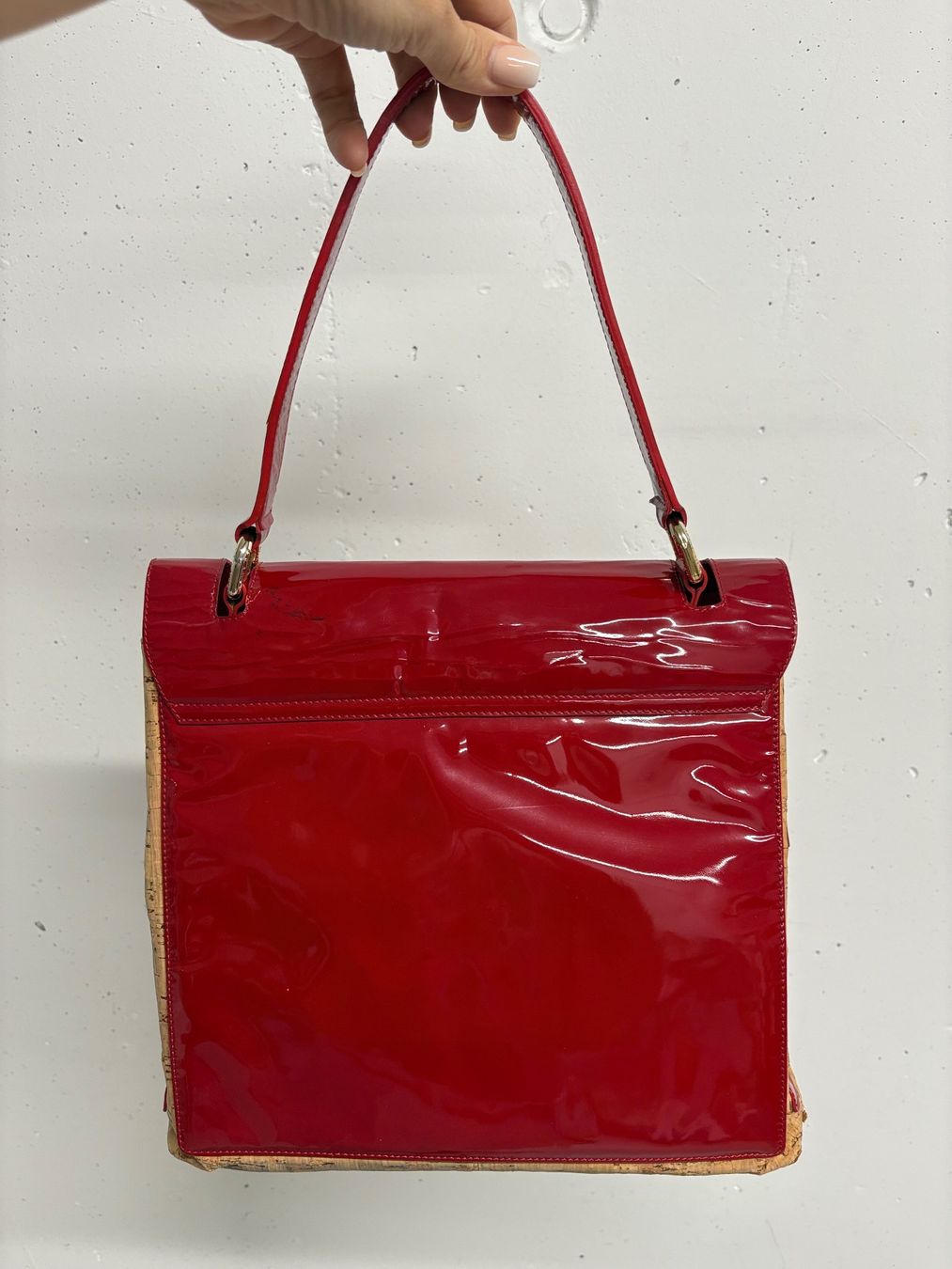 Stuart Weitzman Borse da donna: Stuart Weitzman Handtasche rot Lackleder Tasche – Usato da Regensdorf venduto da secondchancefashion 4
