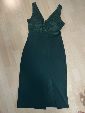 Elegantes, Dunkelgrünes Kleid mit Spitze - Grösse 38/M