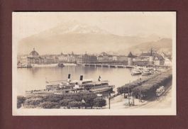 LUZERN - Quai und Pilatus - Schiffe - 1922