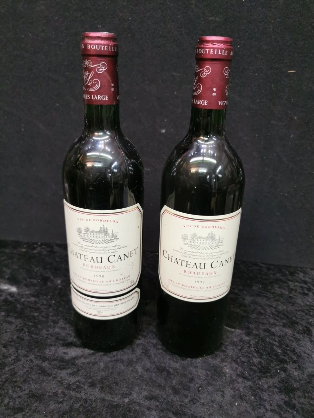 Wein: 2 CHÂTEAU CANET 1998 ET 19997 BORDEAUX – Neu (gemäss Beschreibung) aus Genève von Leboucheoreilles