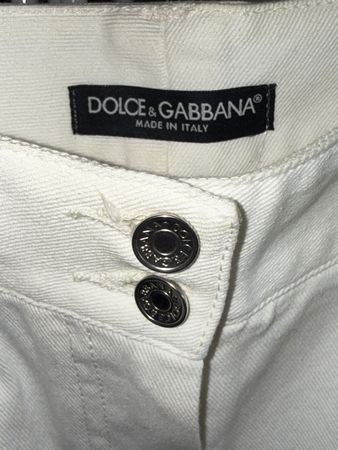 White Cotton Dolce & Gabbana trousers