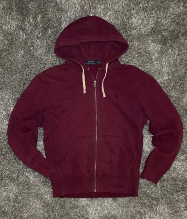 Polo Ralph Lauren Full Zip Hoodie - Burgundy - Small