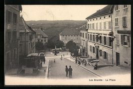 AK Les Brenêts, La Place, 1909