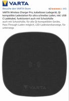 VARTA Wireless Charger Pro Ladeplatte Ladekabel