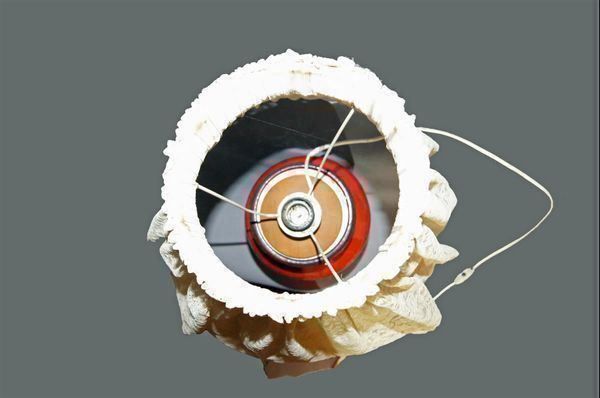 Lampade: Semi-antike rote Keramik-Tischlampe – Usato da Geroldswil venduto da ARTEFACTO 1