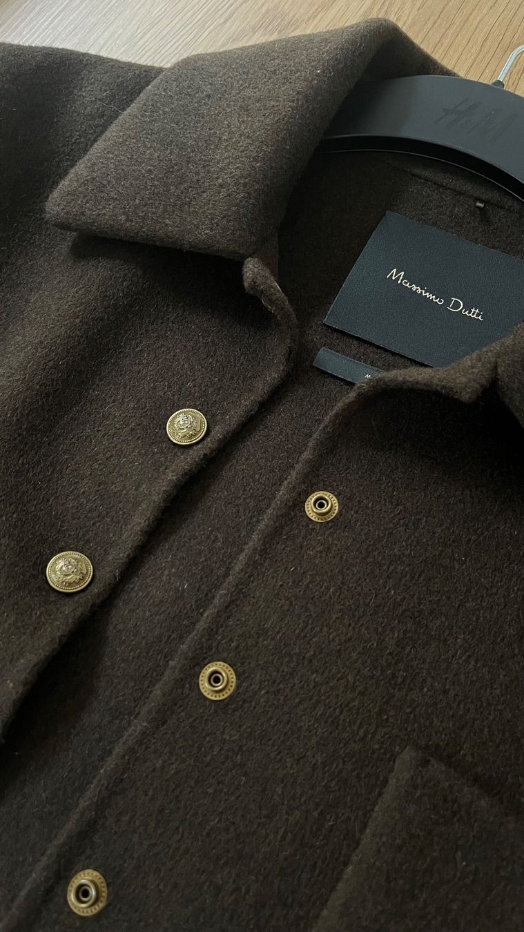 Massimo Dutti Giacche: Massimo Dutti Khaki-Brown Wool Crop/Boxy Jacket - S – Usato da Zofingen venduto da lis_7xzz 6