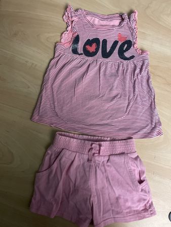 Next Sommer Set, Top & Shorts, Gr. 80, Rosa, Top Zustand