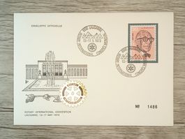 TR56 Enveloppe + Timbre Suisse 1973