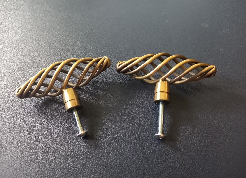 Türgriff Blattform 60x44mm Gold - 2 Stück Für Schränke Und Möbel