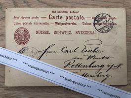 2.6.1883 alte PK Zürich - Deutschland AK