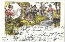 Affoltern am Albis farbige Lithografie Kneippkaffee 1898