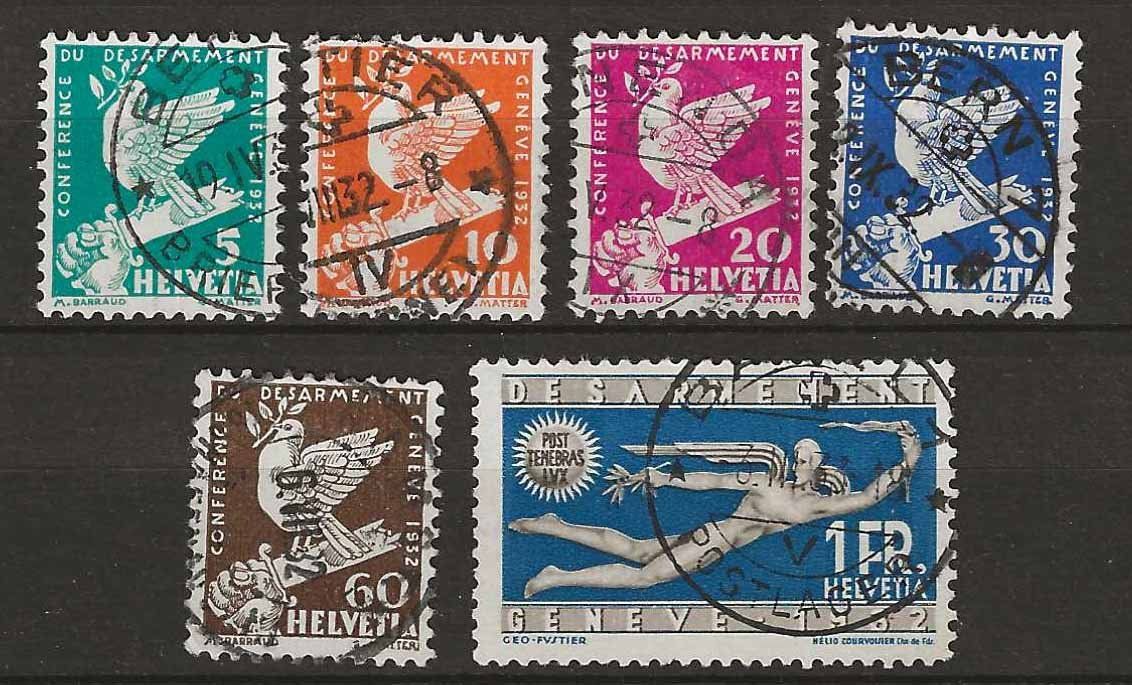 Tutti i francobolli: CH185 - Désarmement 1932 obl. – Usato da Trélex venduto da Phil_Albert