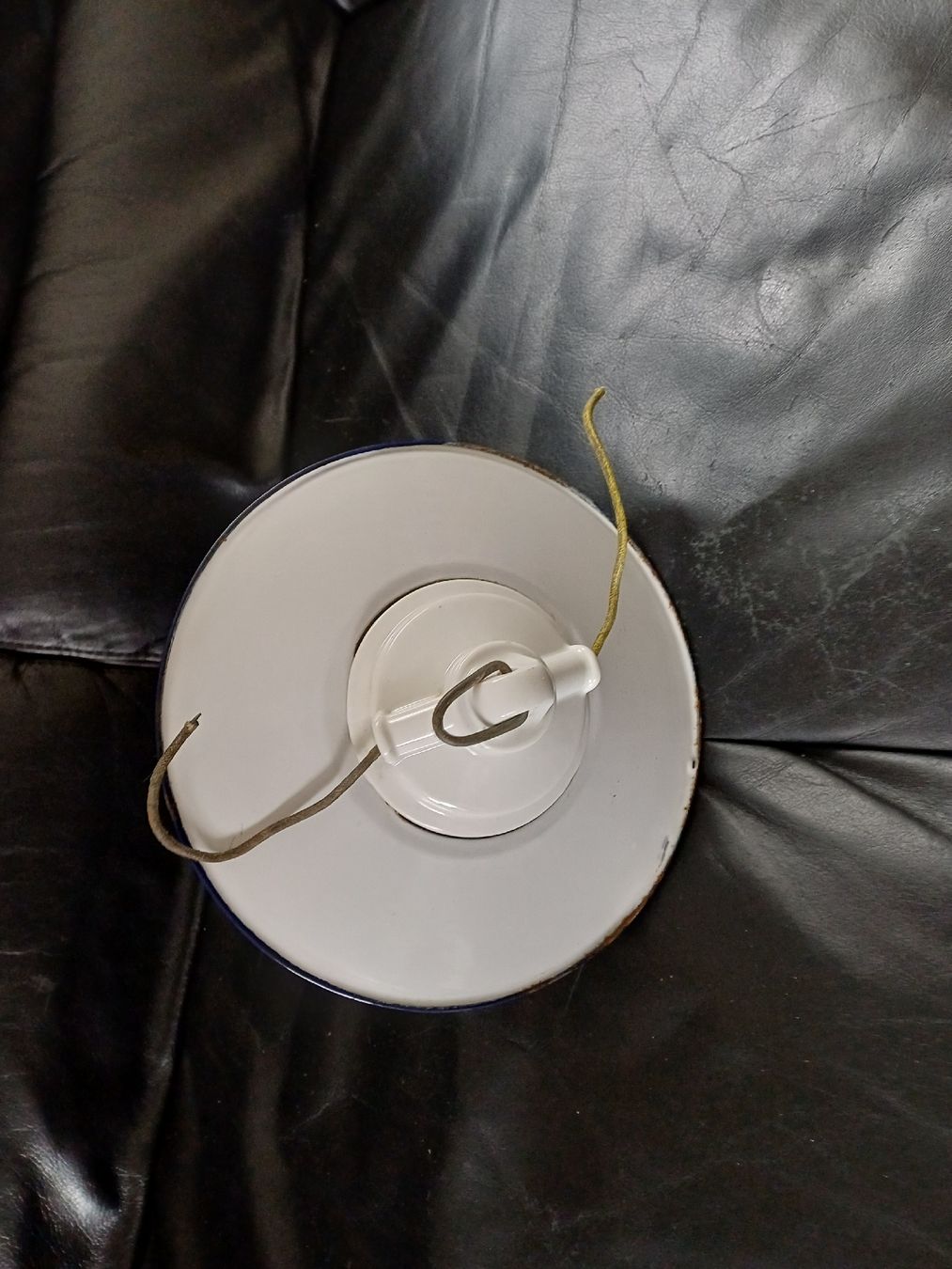 Lampade: Vintage Emaille Fabriklampe Industrielampe – Usato da Ebersecken venduto da Napf08 1
