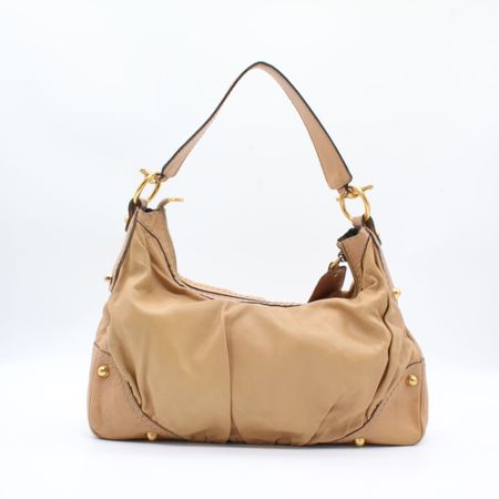 Gucci Jockey Hobo Leder beige
