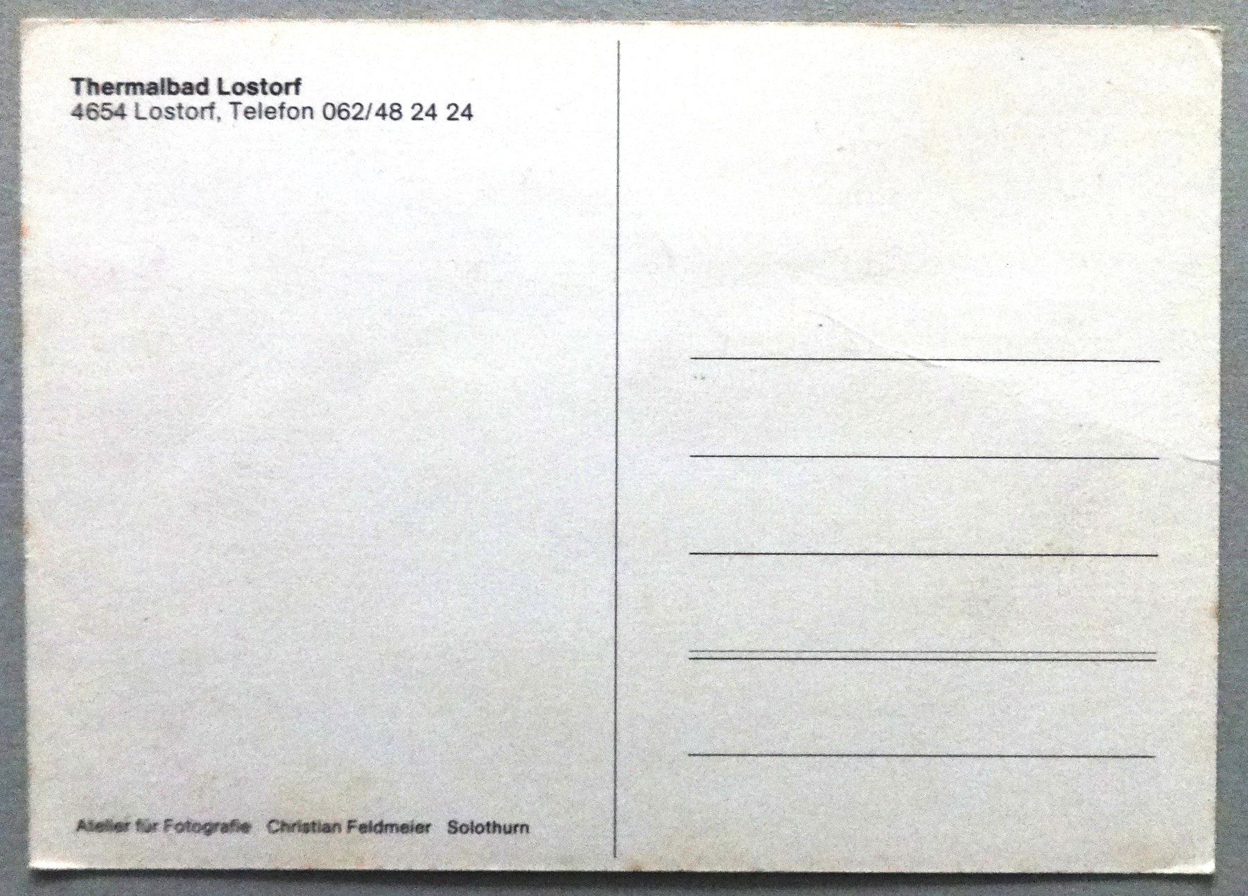 Cartoline postali: Thermalbad Lostorf, Lostorf – Difettoso da Fétigny venduto da Billy2miny 1