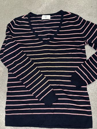 The Basics Baumwollpullover, Gr. M, gestreift