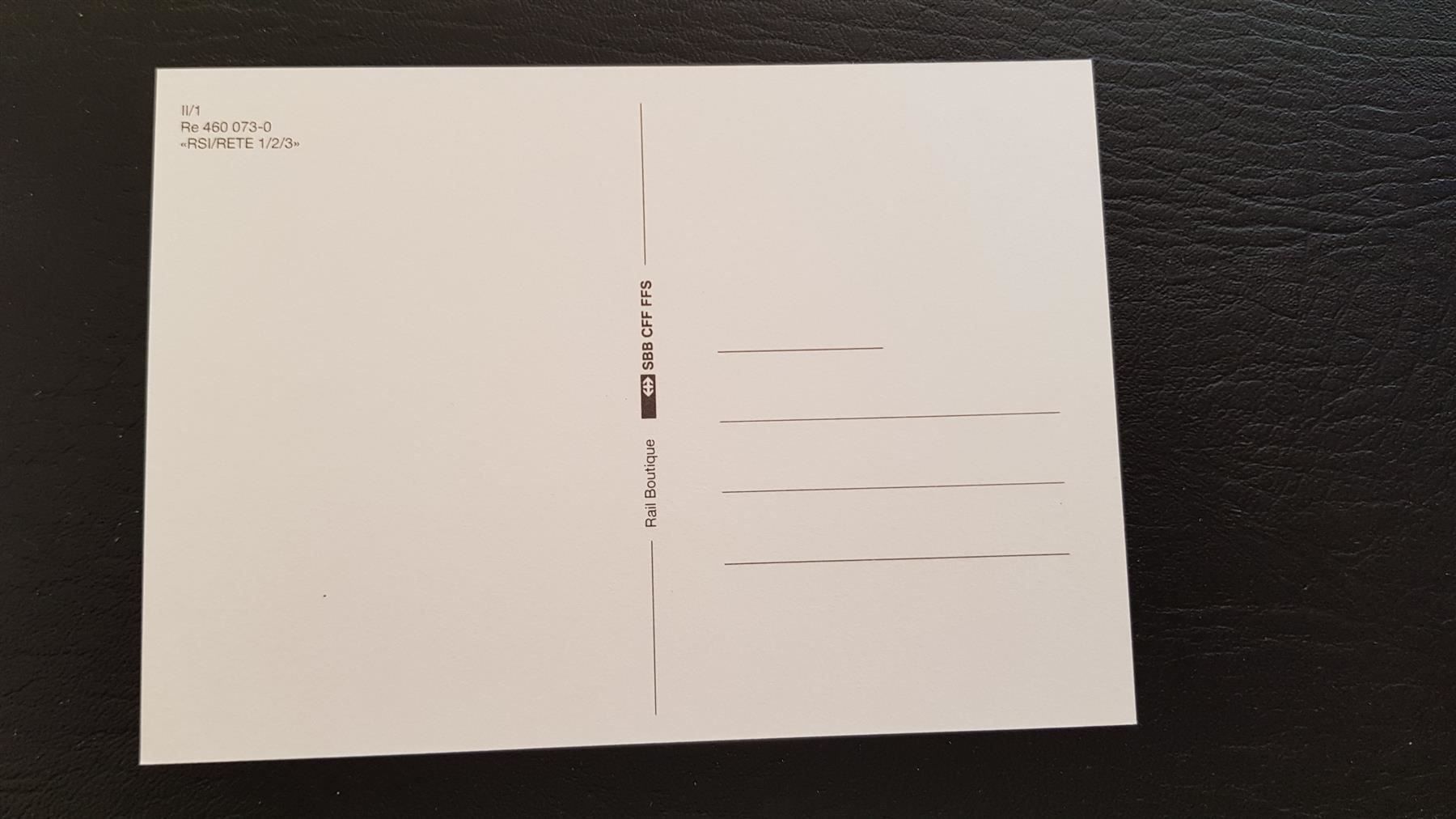 Cartoline postali: SBB-CFF: Werbelok.  Re 460 073 "RSI/RETE 1/2/3" – Nuovo (secondo la descrizione) da St-Léonard venduto da thipif 1