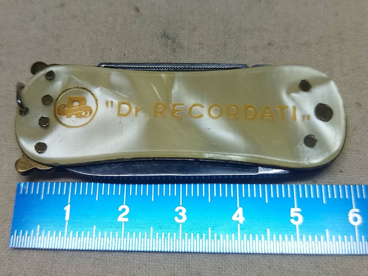 Taschenmesser: Messer - "Dr. RECORDATI" - pubblicitario vintage – Gebraucht aus Sorengo von 74in 1