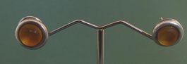 Ohr Ringe / Stecker 925 Silber mit synthetischem Steinchen