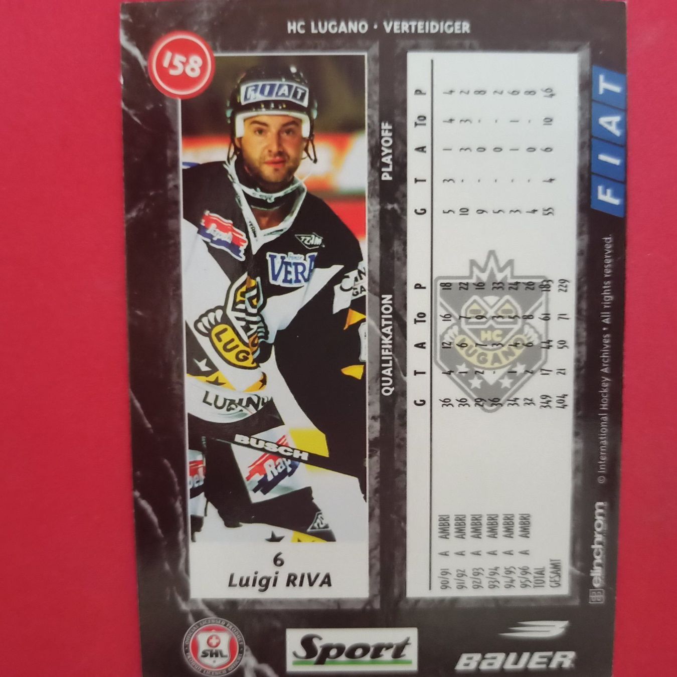 Carte collezionabili: Luigi Riva - HC LUGANO - 1996/97 – Usato da Dübendorf venduto da kb86_MOVIE 1